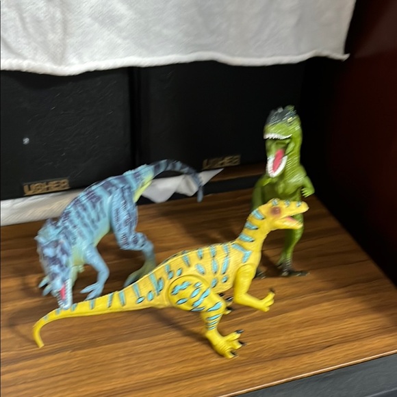 Kids Galaxy T-Rex Dinosaurs Set of 3 Action Figures - Picture 1 of 1